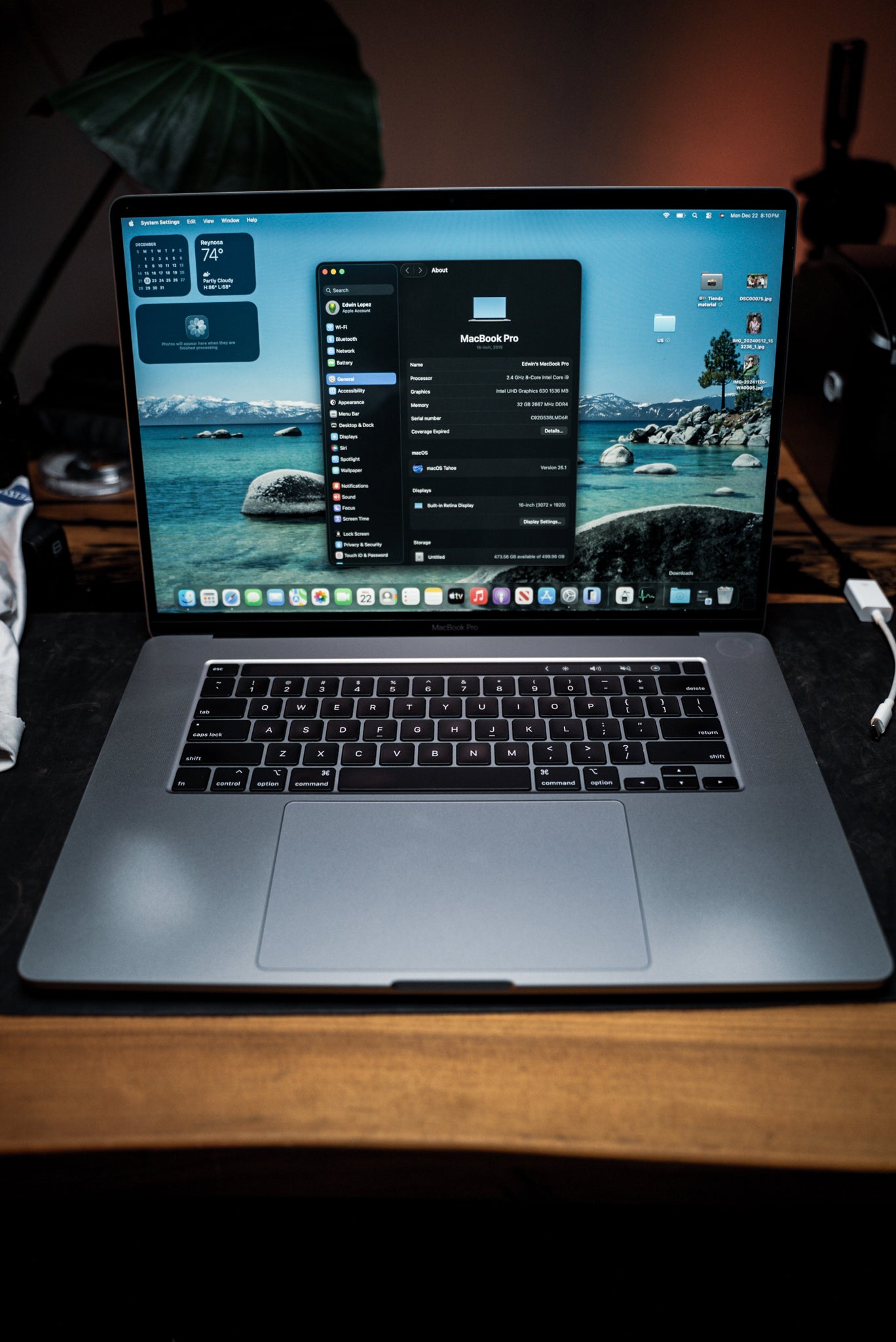 MacBook Pro 16” (2019) – Intel Core i9 / 32 GB RAM / 512 GB SSD