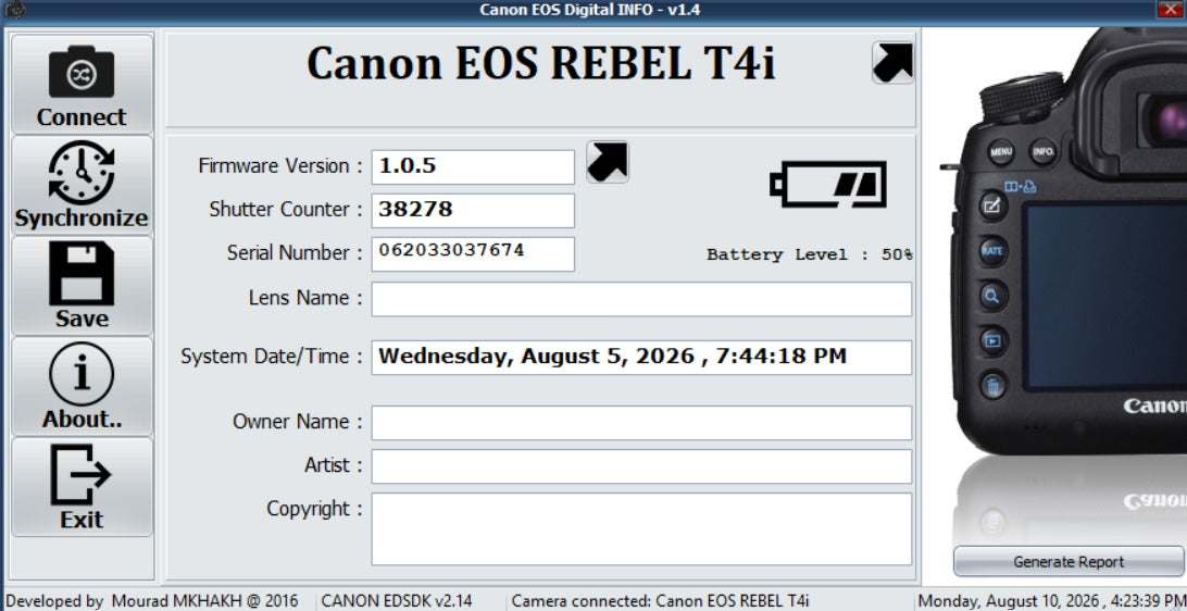 Canon EOS Rebel T4i + Canon EF 28-80mm