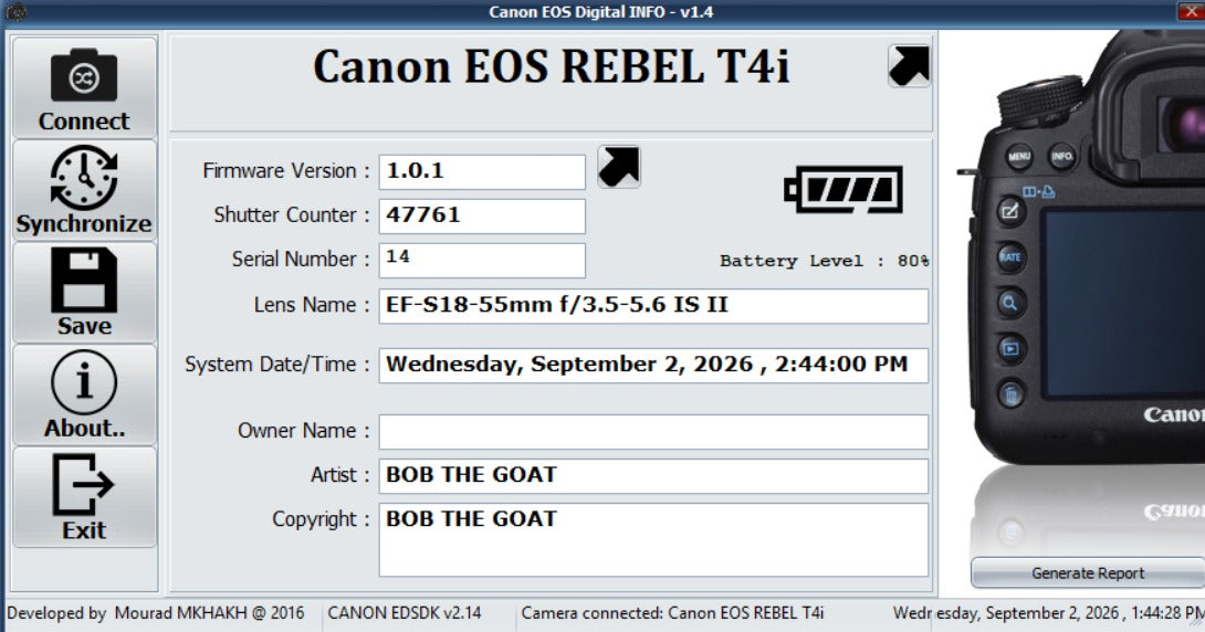Canon EOS Rebel T4i + Canon EF 28-135mm IS USM + Battery Grip