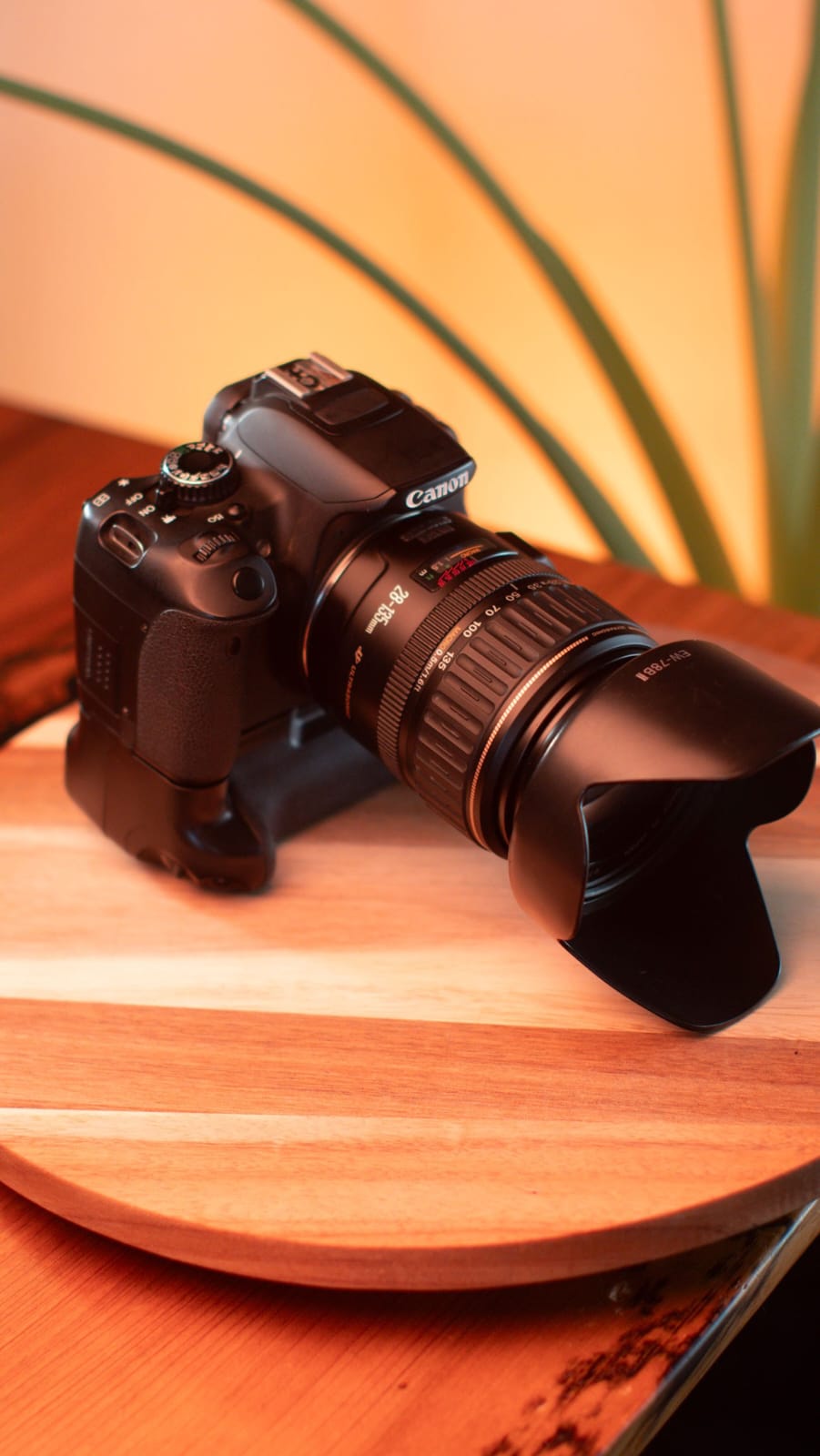 Canon EOS Rebel T4i + Canon EF 28-135mm IS USM + Battery Grip